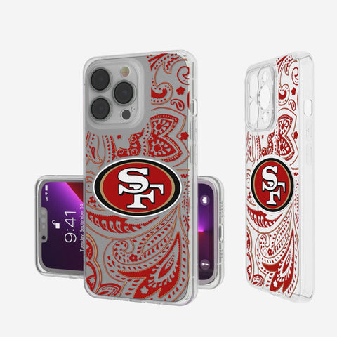 San Francisco 49ers Paisley Clear Phone Case