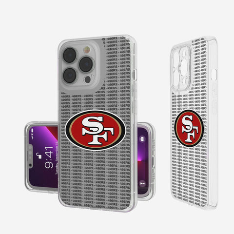 San Francisco 49ers Text Backdrop Clear Phone Case