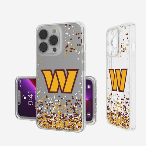 Washington Commanders Confetti Clear Phone Case