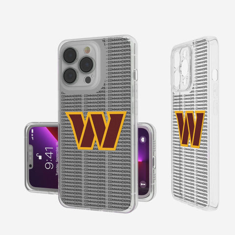Washington Commanders Text Backdrop Clear Phone Case
