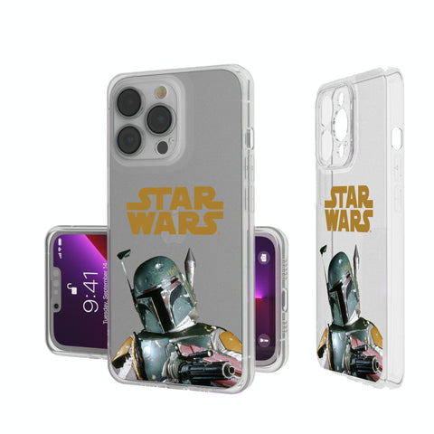 Star Wars Boba Fett Color Block Clear Phone Case