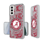 University of Alabama Crimson Tide Paisley Clear Phone Case-0