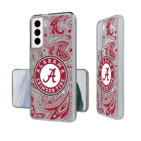 University of Alabama Crimson Tide Paisley Clear Phone Case