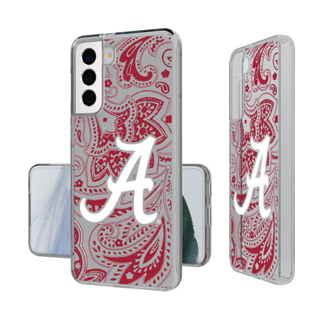 University of Alabama Crimson Tide Script A Paisley Clear Phone Case