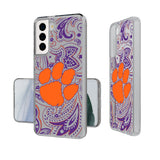 Clemson University Tigers Paisley Clear Phone Case