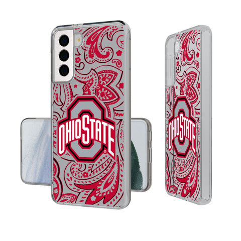 Ohio State University Buckeyes Paisley Clear Phone Case-0