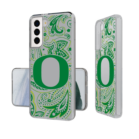 University of Oregon Ducks Paisley Clear Phone Case-0