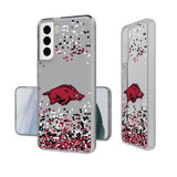 University of Arkansas Fayetteville Razorbacks Confetti Clear Phone Case-0