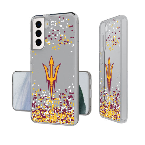 Arizona State University Sun Devils Confetti Clear Phone Case-0