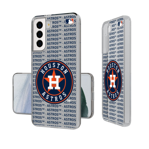 Houston Astros Text Backdrop Clear Phone Case