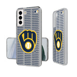 Milwaukee Brewers Text Backdrop Clear Phone Case