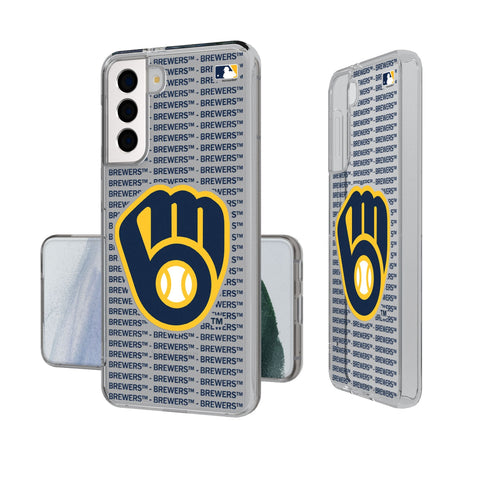 Milwaukee Brewers Text Backdrop Clear Phone Case