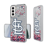 St Louis Cardinals Confetti Clear Phone Case