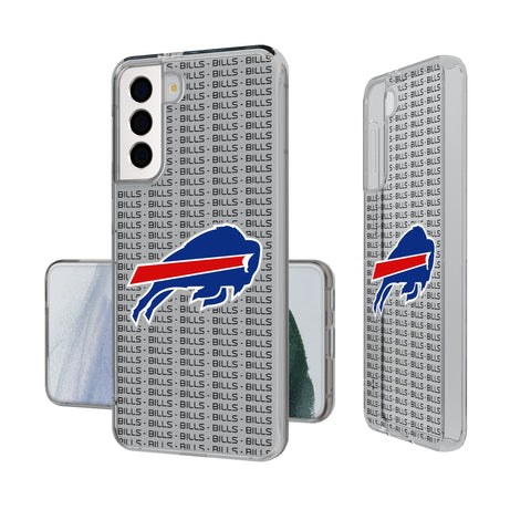 Buffalo Bills Text Backdrop Clear Phone Case