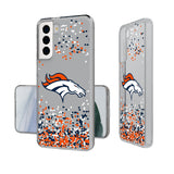 Denver Broncos Confetti Clear Phone Case