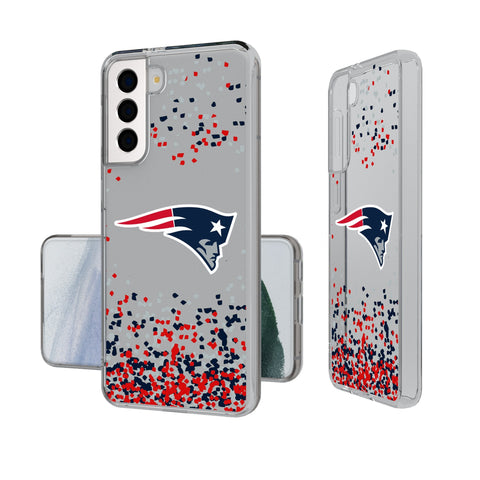 New England Patriots Confetti Clear Phone Case