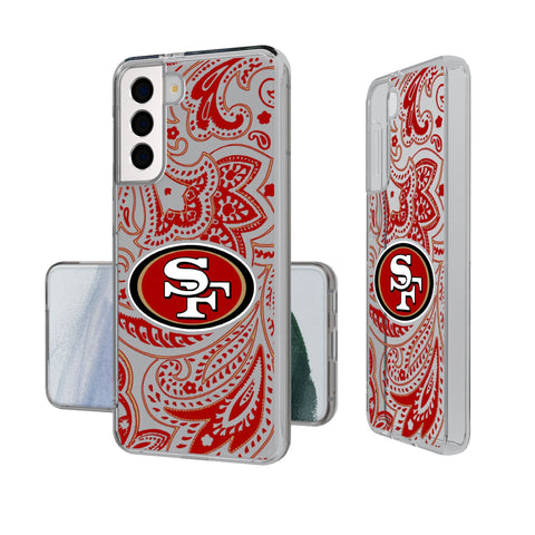 San Francisco 49ers Paisley Clear Phone Case