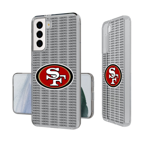 San Francisco 49ers Text Backdrop Clear Phone Case