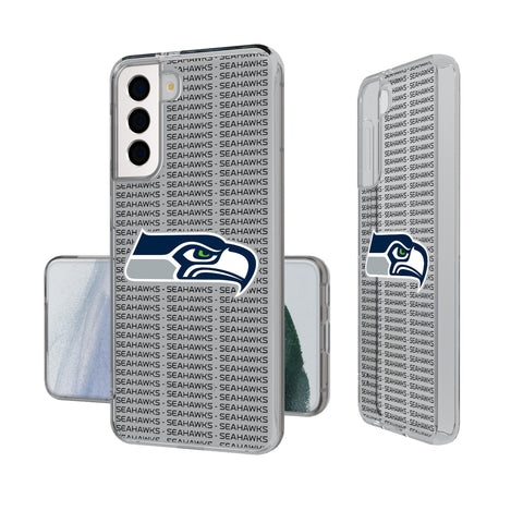 Seattle Seahawks Text Backdrop Clear Phone Case-0