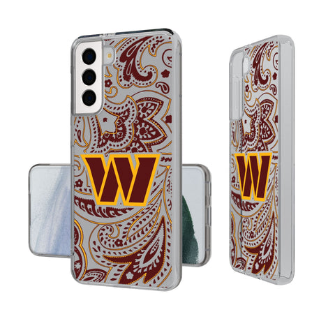 Washington Commanders Paisley Clear Phone Case