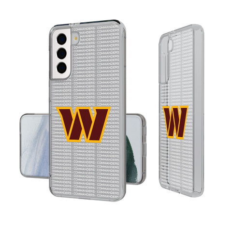 Washington Commanders Text Backdrop Clear Phone Case