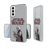 Star Wars: The Mandalorian Grogu and Din Djarin Color Block Clear Phone Case