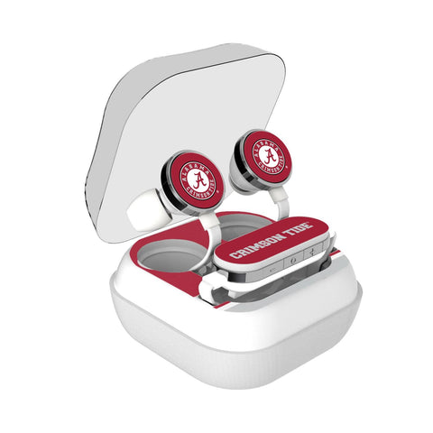 Alabama Crimson Tide Stripe Wireless Earbuds-0