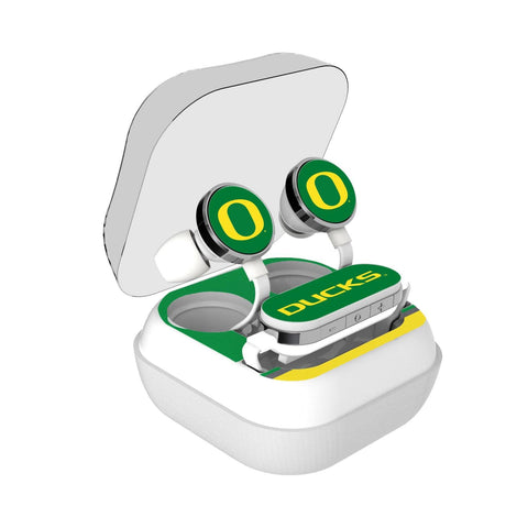 Oregon Ducks Stripe Wireless Earbuds-0