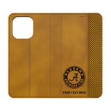 University of Alabama Crimson Tide Personalized Burn Folio Phone Case for Apple iPhone