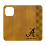 University of Alabama Crimson Tide Script A Personalized Burn Folio Phone Case for Apple iPhone