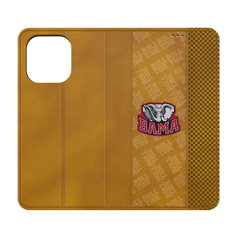 University of Alabama Crimson Tide Script A Quadtile Folio Phone Case for Apple iPhone