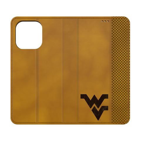 West Virginia University Mountaineers Burn Folio Phone Case for Apple iPhone