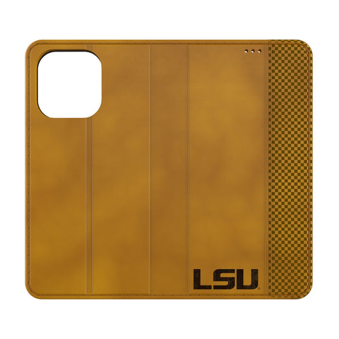 Louisiana State University Tigers Burn Folio Phone Case for Apple iPhone