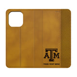 Texas A&M University Aggies Personalized Burn Folio Phone Case for Apple iPhone