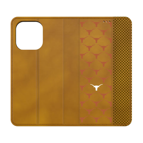 University of Texas Longhorns Fashion Pattern Folio Phone Case for Apple iPhone-0