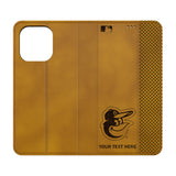 Baltimore Orioles Personalized Burn Folio Phone Case for Apple iPhone