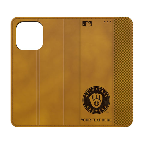 Milwaukee Brewers Personalized Burn Folio Phone Case for Apple iPhone