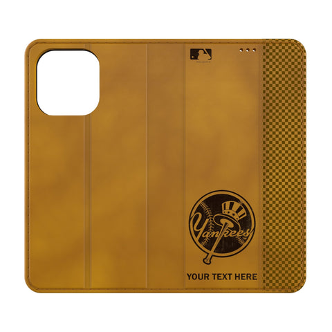 New York Yankees Personalized Burn Folio Phone Case for Apple iPhone