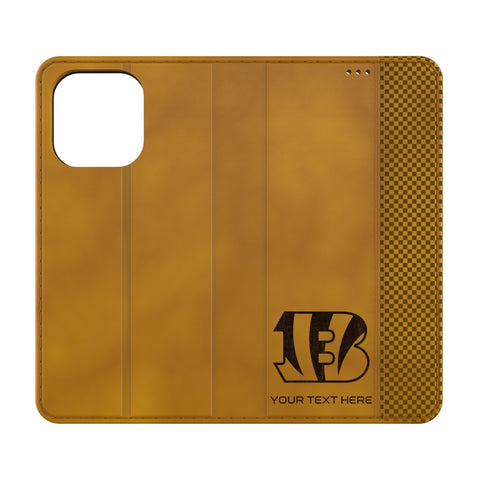 Cincinnati Bengals Personalized Burn Folio Phone Case for Apple iPhone