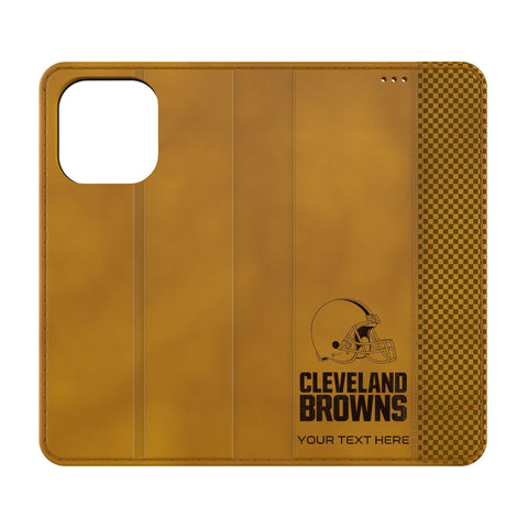 Cleveland Browns Personalized Burn Folio Phone Case for Apple iPhone