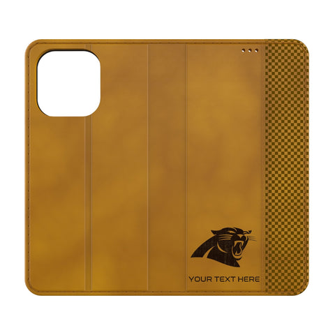 Carolina Panthers Personalized Burn Folio Phone Case for Apple iPhone