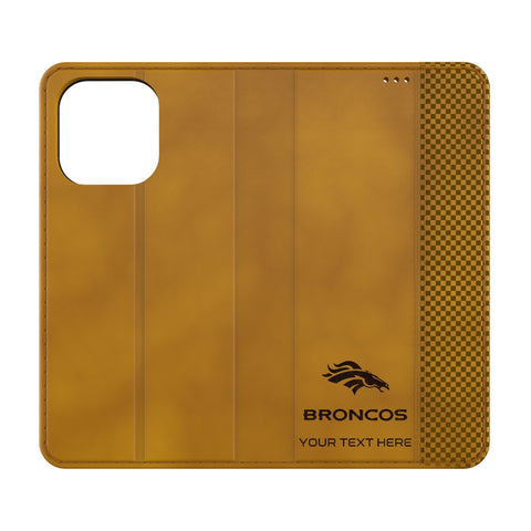 Denver Broncos Personalized Burn Folio Phone Case for Apple iPhone