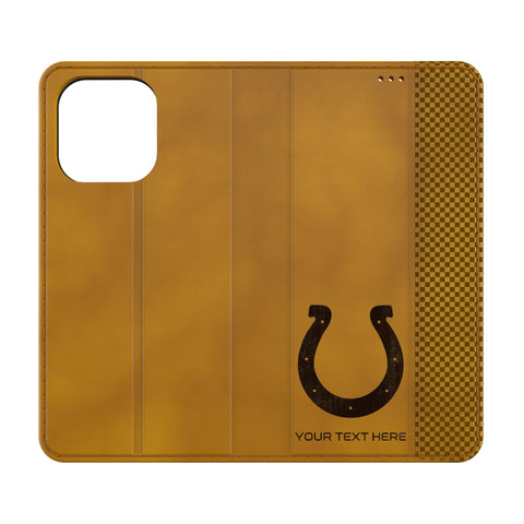 Indianapolis Colts Personalized Burn Folio Phone Case for Apple iPhone