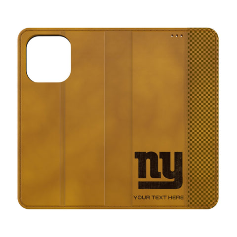 New York Giants Personalized Burn Folio Phone Case for Apple iPhone
