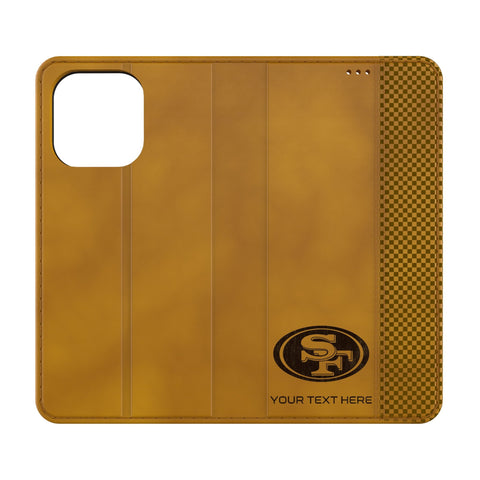 San Francisco 49ers Personalized Burn Folio Phone Case for Apple iPhone