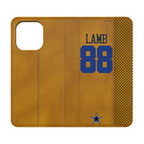 CeeDee Lamb Dallas Cowboys 88 Ready Folio Phone Case