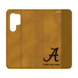University of Alabama Crimson Tide Script A Personalized Burn Folio Phone Case for Samsung Galaxy
