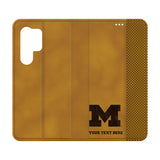 University of Michigan Wolverines Personalized Burn Folio Phone Case for Samsung Galaxy