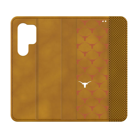 University of Texas Longhorns Fashion Pattern Folio Phone Case for Samsung Galaxy-0