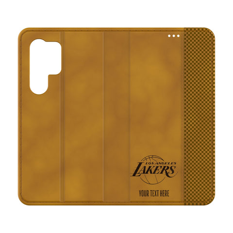 Los Angeles Lakers Personalized Burn Folio Phone Case for Samsung Galaxy